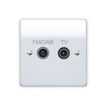 Image of MK Logic K3552DABWHI Twin TV/FM DAB Diplexer Non Isolated White