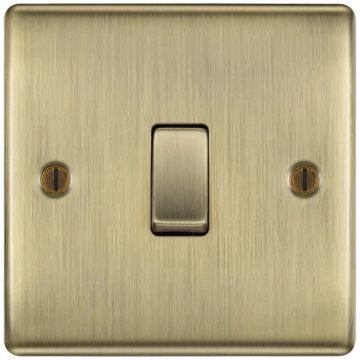 Image of BG Nexus Metal Switch 1 Gang 2 Way Antique Brass