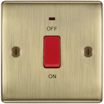 Image of BG Nexus Metal 45A Cooker Control Switch LED Antique Brass