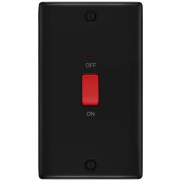 Image of BG Nexus Metal 45A Double Pole Switch with Neon Matt Black
