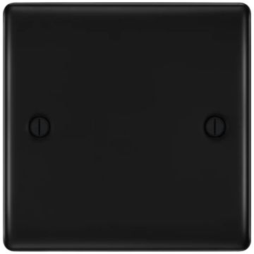Image of BG Nexus Metal Single Blank Plate Matt Black