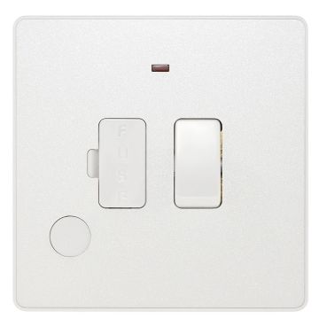 Image of BG Evolve 13A Switched Fuse Unit LED Indicator Pearlescent White