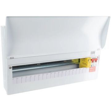 Image of Lewden 19 Way Consumer Unit with SPD Main Switch Square Knockouts