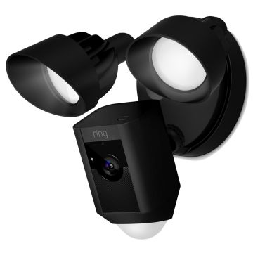 Image of Ring Smart Video Security Floodlight Camera Siren and Alarm Black