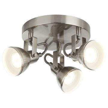 Image of Searchlight Focus 3 Round Spotlight Satin Silver 1543SS