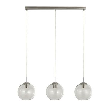 Image of Searchlight Balls Bar Pendant Light 3 Lights Dimmable Chrome