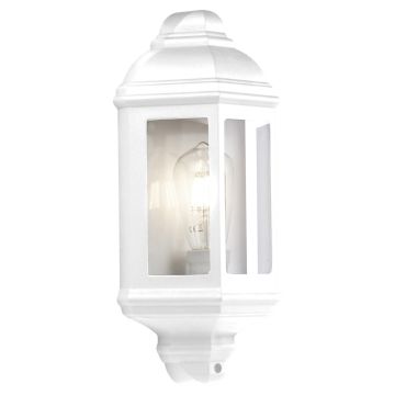 Image of Searchlight Maine Outdoor Wall Light White with Clear Glass 280WH
