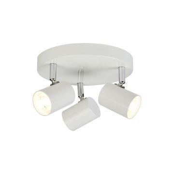 Image of Searchlight Rollo Round Spotlight 3 Lights Dimmable White