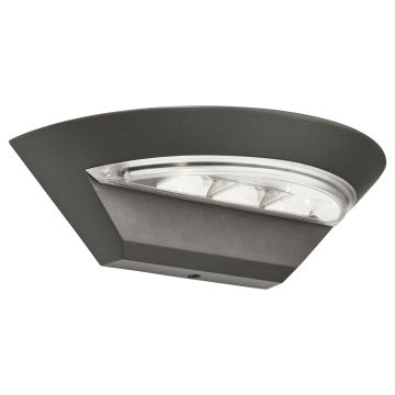 Image of Searchlight Lincoln Outdoor Wall Light Dark Grey with Polycarbonate 5122GY