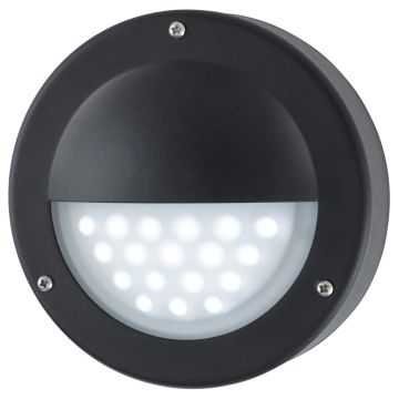 Image of Searchlight Bangor LED Outdoor Flush Black with Polycarbonate IP44 8744BK