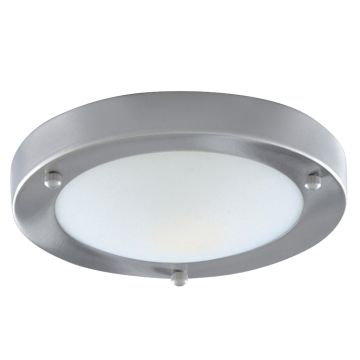 Image of Searchlight Bathroom Ceiling Light Satin Silver