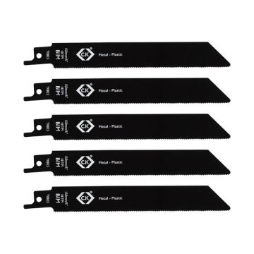 Image of CK Tools Reciprocating Saw Blades 150mm 18TPI Pack of 5
