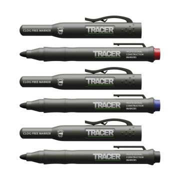 Image of Tracer ACFMK3 Tradesman Clog Free Marker Kit with Holsters Pack of 3