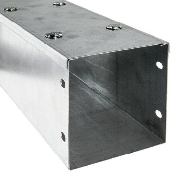 Image of Trench ST44 Metal Cable Trunking 100x100mm Galvanised Lid