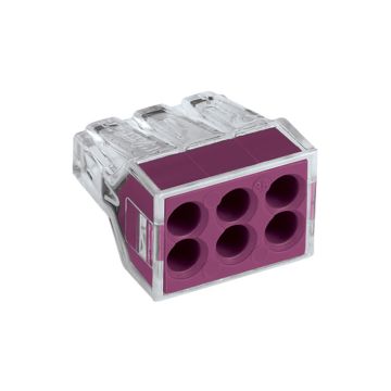 Image of Wago 773-106 32A 6-Way Push Wire Terminal Block 2.5mm 50 Pack