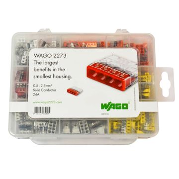 Image of Wago 887-100 Installation Box And 200 Assorted 2773 Connectors