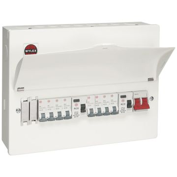 Image of Wylex 10 Way Consumer Unit Pre Populated 18th Edition WNM1769