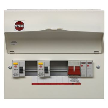 Image of Wylex 5 Way High Integrity Consumer Unit Type A RCD