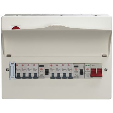 Image of Wylex 9 Way Consumer Unit Pre Populated 18th Edition WNM1772/1