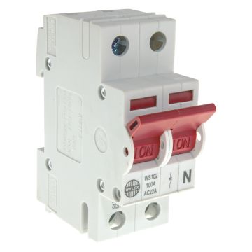 Image of Wylex WS102 100A DP 2 Module Isolator Switch