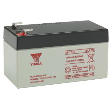 Image of Yuasa Battery 1.2Ah 12V Rechargeable