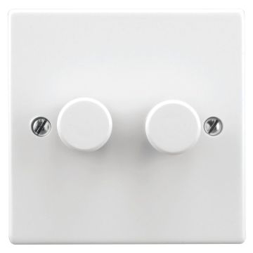 Image of Zano Controls LED Dimmer Switch 2 Gang 5W-250W White
