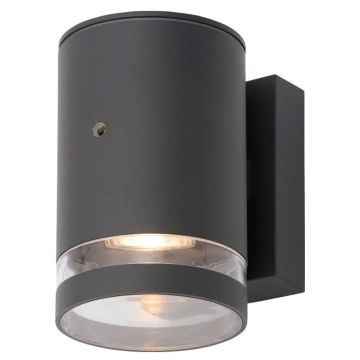 Image for Zinc Lens GU10 Spotlight Photocell Up or Down Wall Light Anthracite
