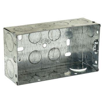 Image of Appleby Flush Metal Back Box 2 Gang 35mm