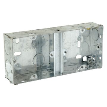 Image of Appleby Dual Flush Metal Back Box 1 plus 1 Gang 25mm