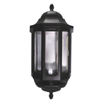Image of ASD Half Lantern Wall Light PIR BC Black