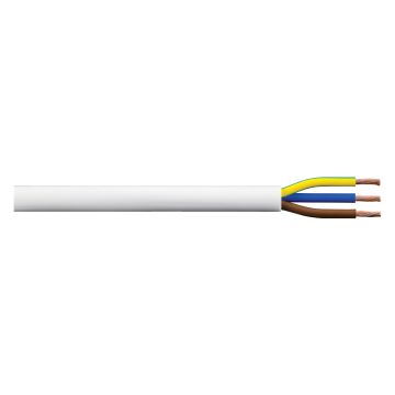 Image of 3183Y 0.75mm PVC Flexible Cable White Three Core 100M