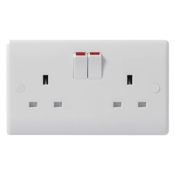 Image of BG Electrical 822DP White Double Socket 13A