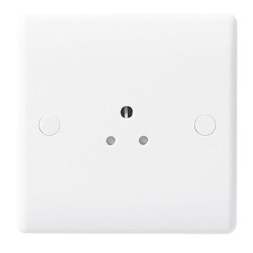 Image of BG Electrical 828 1 Gang 2A Unswitched Socket Round Pin White