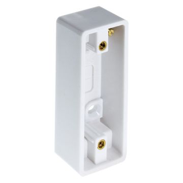 Image of BG Electrical 837 19mm Architrave Surface Pattress Box 1 Gang White