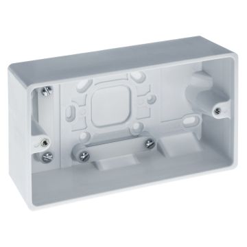 Image of BG Electrical 878 50mm Surface Pattress Box 2 Gang White
