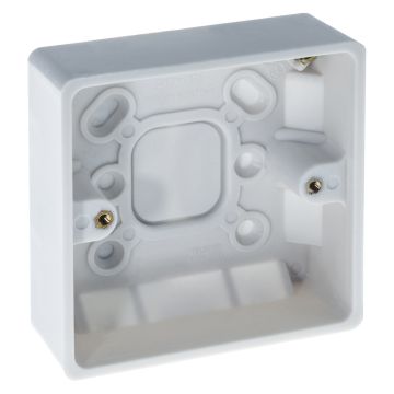 Image of BG Electrical 891 32mm Moulded Pattress Surface Box 1 Gang White