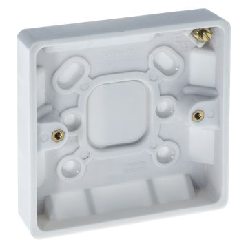 Image of BG Electrical 893 19mm Moulded Pattress Surface Box 1 Gang White