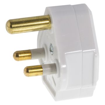 Image of BG Electrical 5A Round Plug 3 Pin White