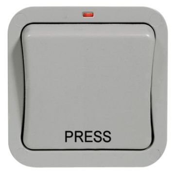 Image of BG Electrical Storm WP14 1 Gang 2 Way Retractive Switch PRESS 20A White