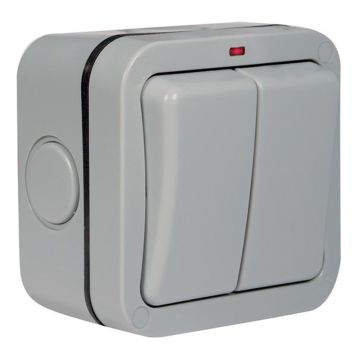Image of BG Electrical Storm WP42 Weatherproof 2 Gang Outdoor Switch