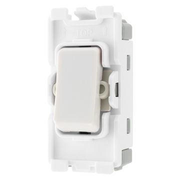 Image for BG Nexus Retractive Press Grid Switch R14 20A SP White