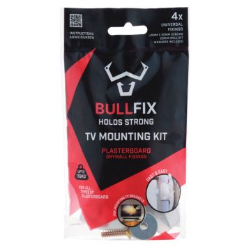 Image of Bullfix TV Mounting Heavy Duty Plasterboard Fixings 4 Pack