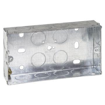 Image of Flush Metal Box 2 Gang 35mm