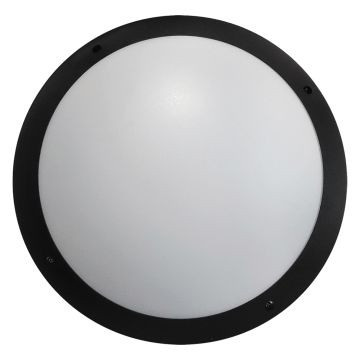 Image of Eterna LED Round Bulkhead 12W 800lm 4200K Black Opal IP66