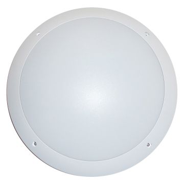 Image of Eterna LED Round Bulkhead 12W 800lm 4200K White Opal IP66