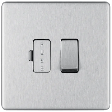 Image of BG Screwless Brushed Steel FBS50 13A Switched Fused Spur