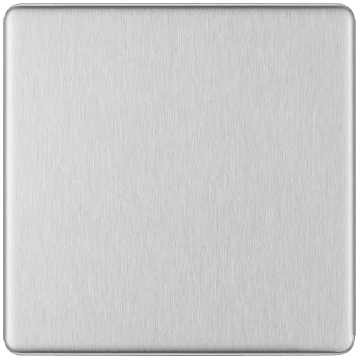 BG Screwless Brushed Steel FBS94 1 Gang Blanking Plate