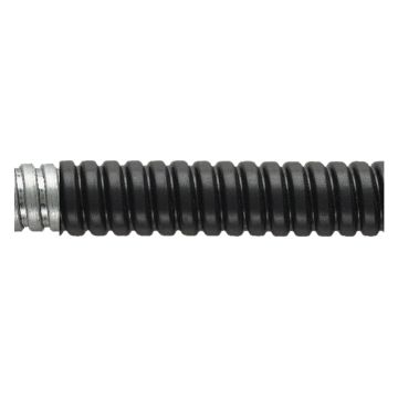 Image of Flexicon 25mm Flexible PVC Coated Steel Conduit Black 50M