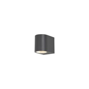 Forum Zink Antar GU10 Spotlight Up or Down Wall Light Black Aluminium