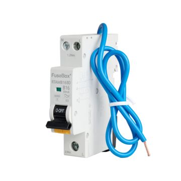 Image of Fusebox Mini 16A B RCBO 2P 30mA Type A Bi-Directional RTAMB16BD
